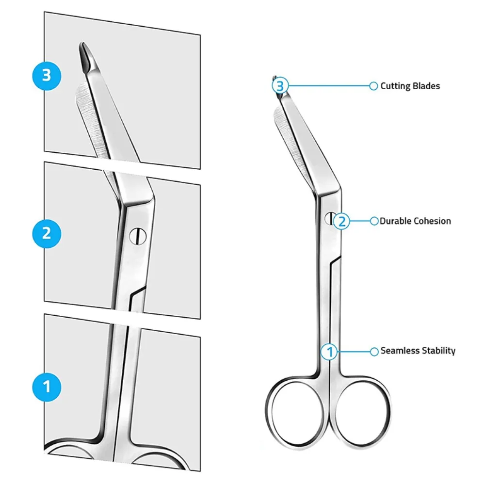 Forbici per bende in garza in acciaio inossidabile da 11/14CM forbici chirurgiche per medicazione forbici per gesso per uso domestico forbici per infermiere