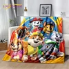 3D P-Patrol Cute Cartoon Dog HD Blanket,Soft Throw Blanket for Home Bedroom Bed Sofa Picnic Travel Cover Blanket Kids Gift Cover 1
