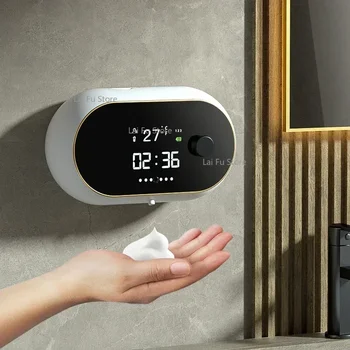 Toilette 450/300ML dispenser automatico di sapone in schiuma sensore intelligente lavaggio a mano a parete accessori da cucina Touchless per il bagno 1