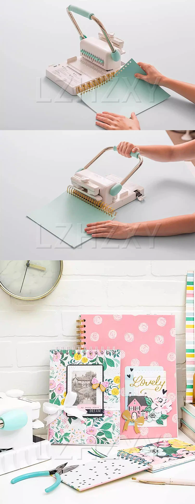 Description Picture 5 of itemBook Binding Machine Compatible with Wire or Spiral Coils Professional Books Notebooks Manual binding machine