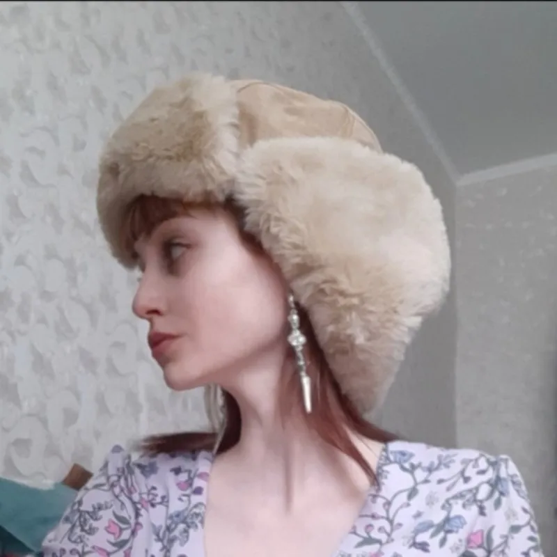 2023 Pilot Winter Hat Outdoor Russian Hat Women's Fashion Hat 방한모자 Labeling Pilot Men's шапка ушанка Warm Bomber Trapper Ushanka images - 6