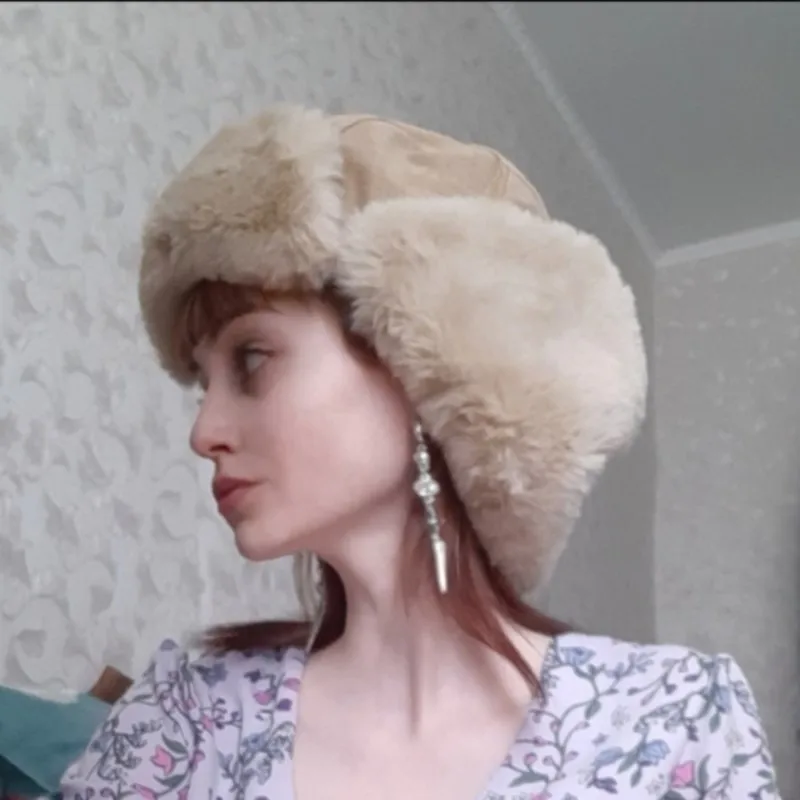 Pilot Winter Hat Outdoor Russian Hat Women's Men's Warm Bomber Trapper Ushanka