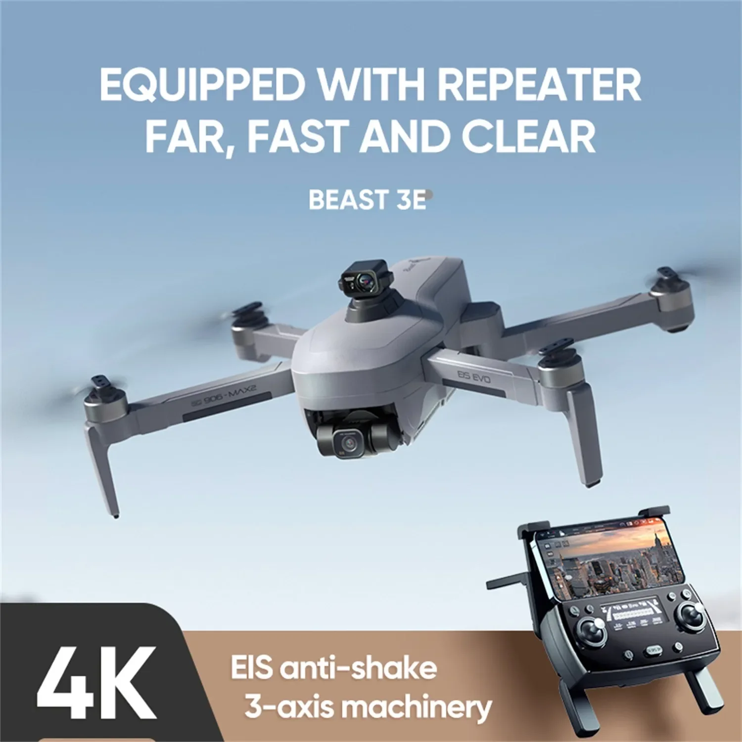 SG906 MAX2 Beast 3E RC , 3   ,  4K HD EIS ī޶, GPS 5G , 4km FPV Ÿ, 5000mAh ͸