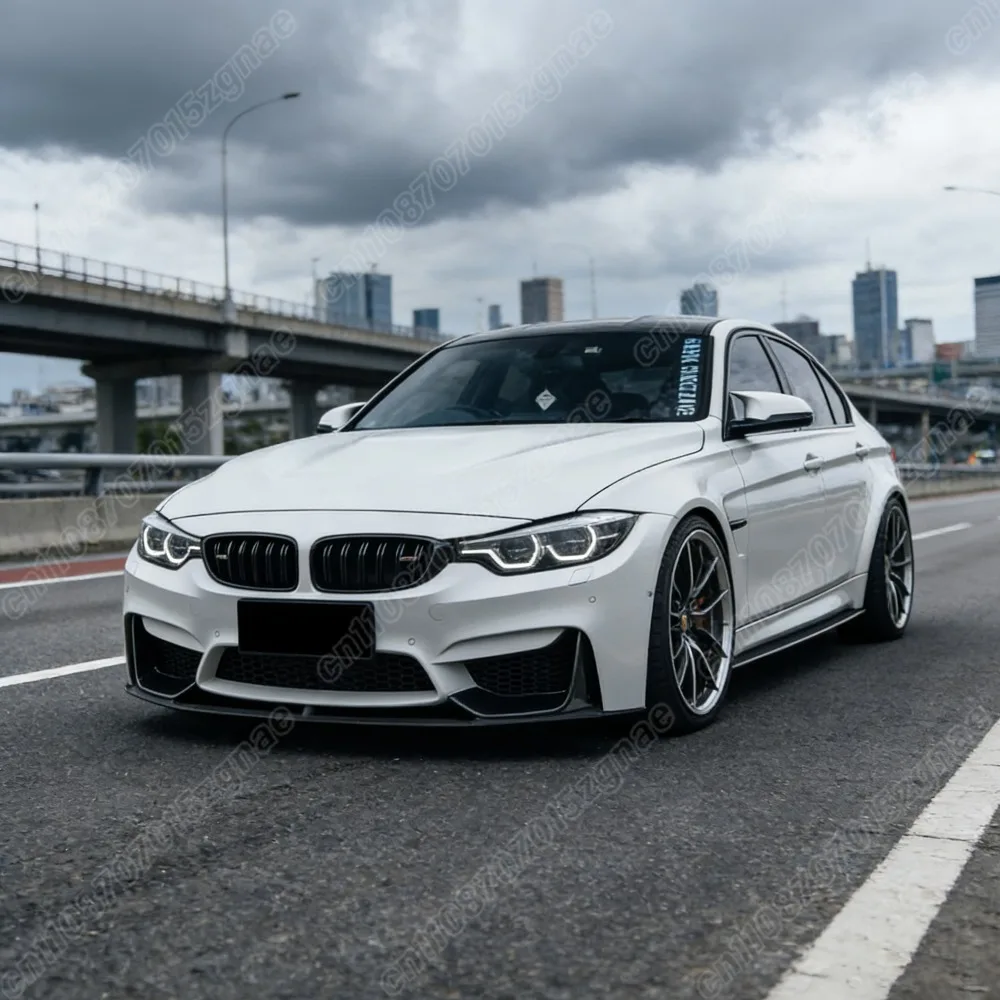 BMW 3 시리즈 F30 M3 2012 2013 2014 2015 2016 2017 2018 자동차 프론트 범퍼 MP 스타일 프론트 범퍼 립 디버터 가드 바디 키트