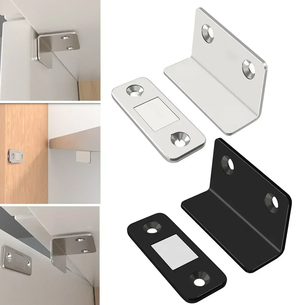Magnetic Cabinet Latches Strong Steel Catch Latch Ultra Thin For Door Cabinet Cupboard Closer Magnet Wardrobes Drawer Home Furniture Fitting 1Pc