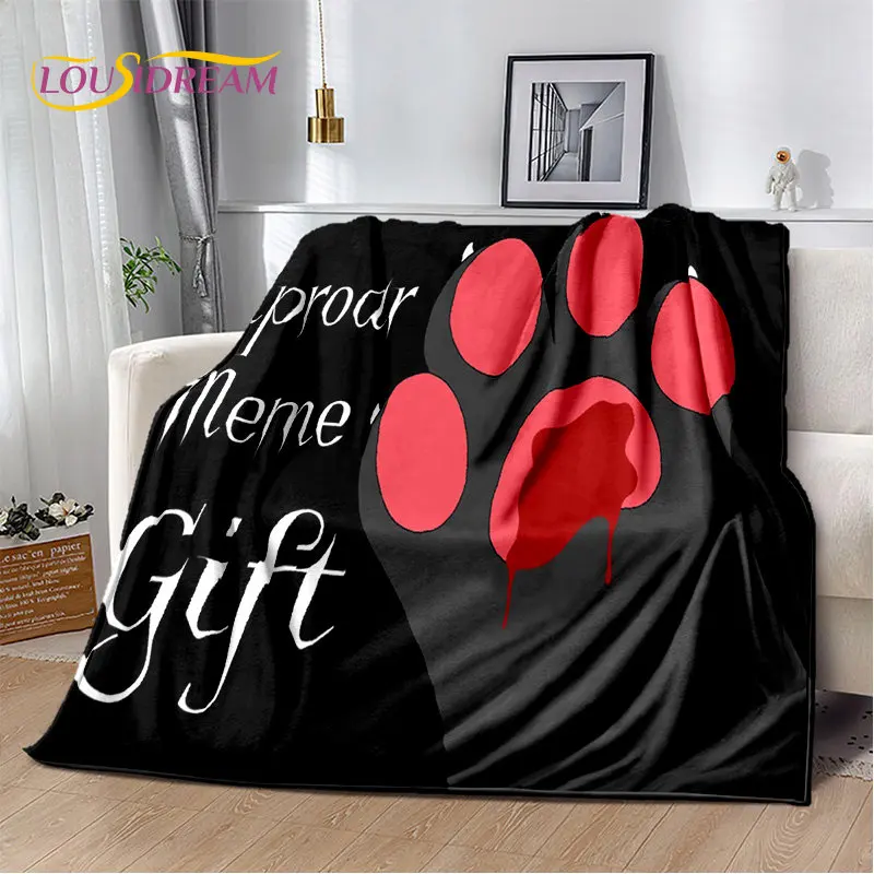 

Pets Footprint Sole Series 3D Soft Plush Blanket,Flannel Blanket Throw Blanket for Living Room Bedroom Bed Sofa Picnic Kid Cover