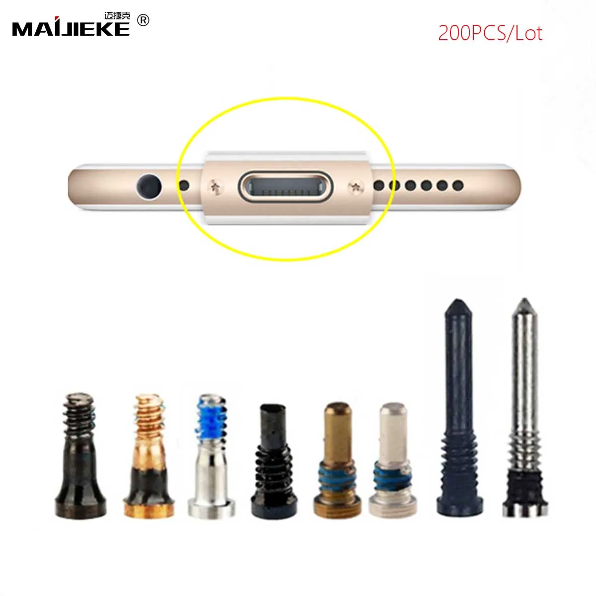 200PCS Pentalobe 하단 도크 나사 교체 iPhone 11 12 13 14 Pro Max Mini X Xs Max 8 8p 7 6s 6 ..