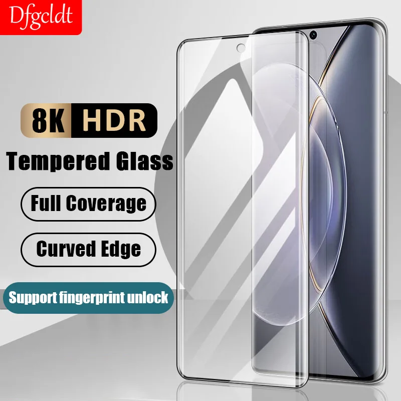 

Full Coverage Curved Screen Protector For Vivo X90 X80 X70 X60 Pro Plus Tempered Glass V27 V25 S17 S16 IQOO 11 10 9 8 Pro Film