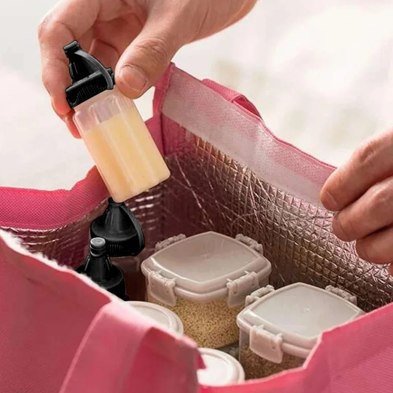 Squeeze Salad Sauce Bottle Set Food-Grade Condiment Dispenser Jam Container Outdoor BBQ Seasoning Bottle Home Sauce Storage