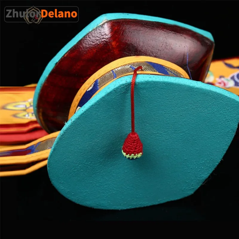 Nepali Fine Sheepskin Religious Ceremonies Drum Hand Drum Tantra Hand With A Bag-Instrumentos Musicales