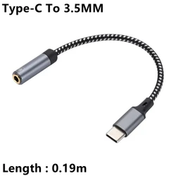 USB to 3.5mm Audio Jack Adapter - External Sound Card Converter for Headsets and Computers (Type - C to 3.5MM)