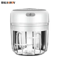 Electric Mini Garlic Masher Blender USB Food Vegetable Processor Chili Chopper Masher Machine Meat Masher Garlic Mixer Foy Home 1