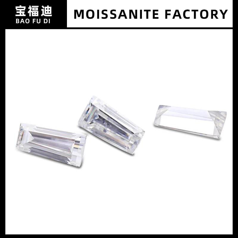Trapezoid Shape Moissanite D Color FL Clarity Loose Diamond