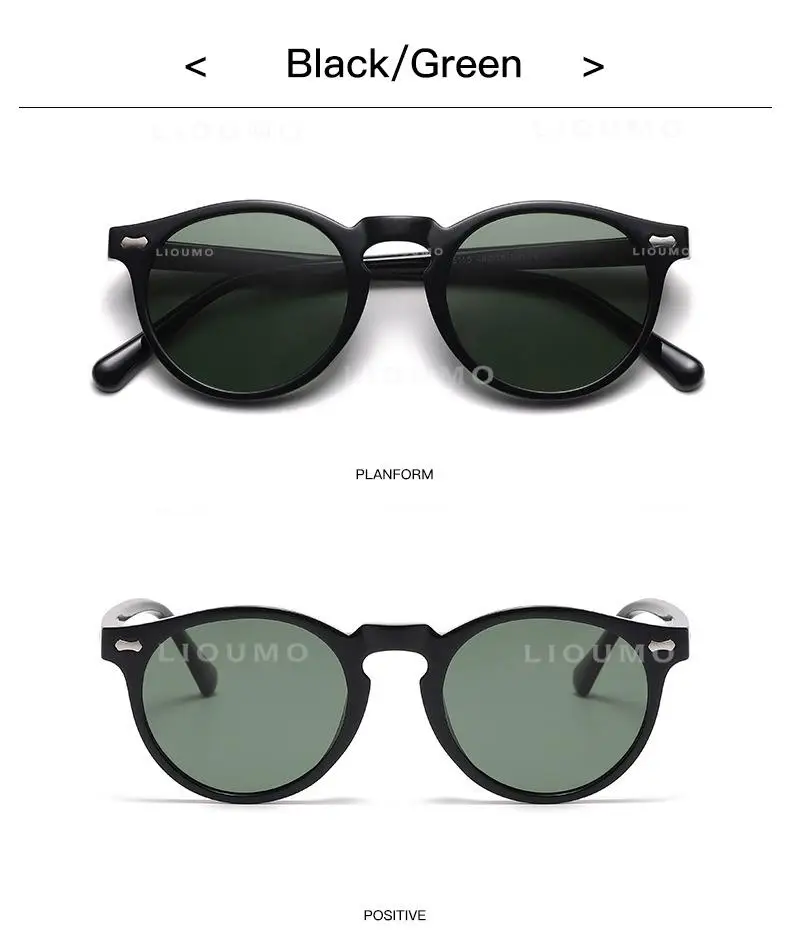 LIOUMO 2026 Retro Polarisierte Sonnenbrille Herren Runder Rahmen Vintage-Brille für Damen UV400 Fahrbrille oculos de sol masculino – Detail 16