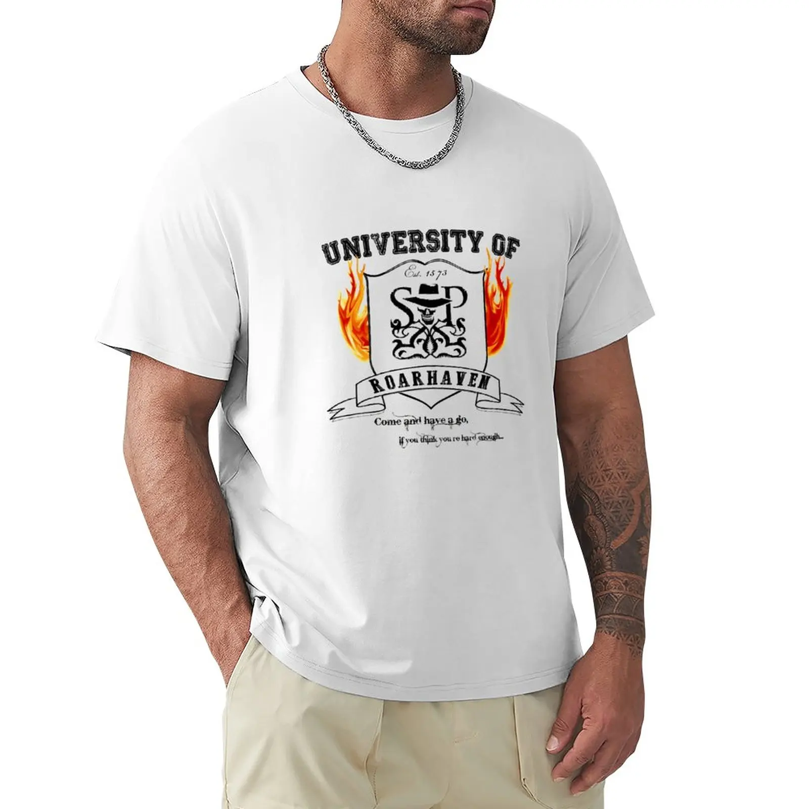 

Roarhaven University - Skulduggery Pleasant T-Shirt vintage clothes tops quick-drying t-shirt fitted t shirts for men