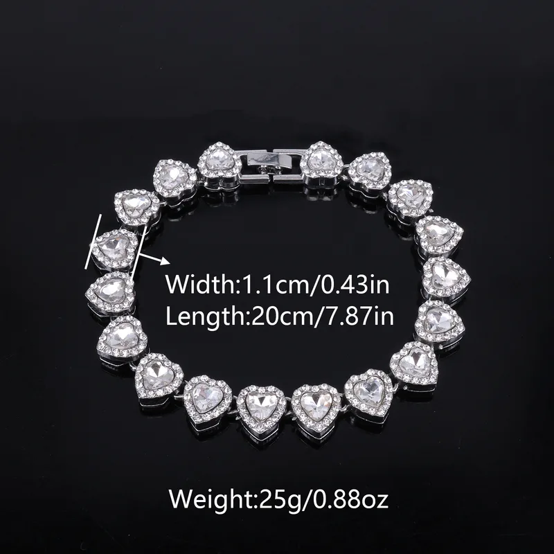 ZAKOL 45CM New Hip Hop Tennis Chain Bracelet Necklace