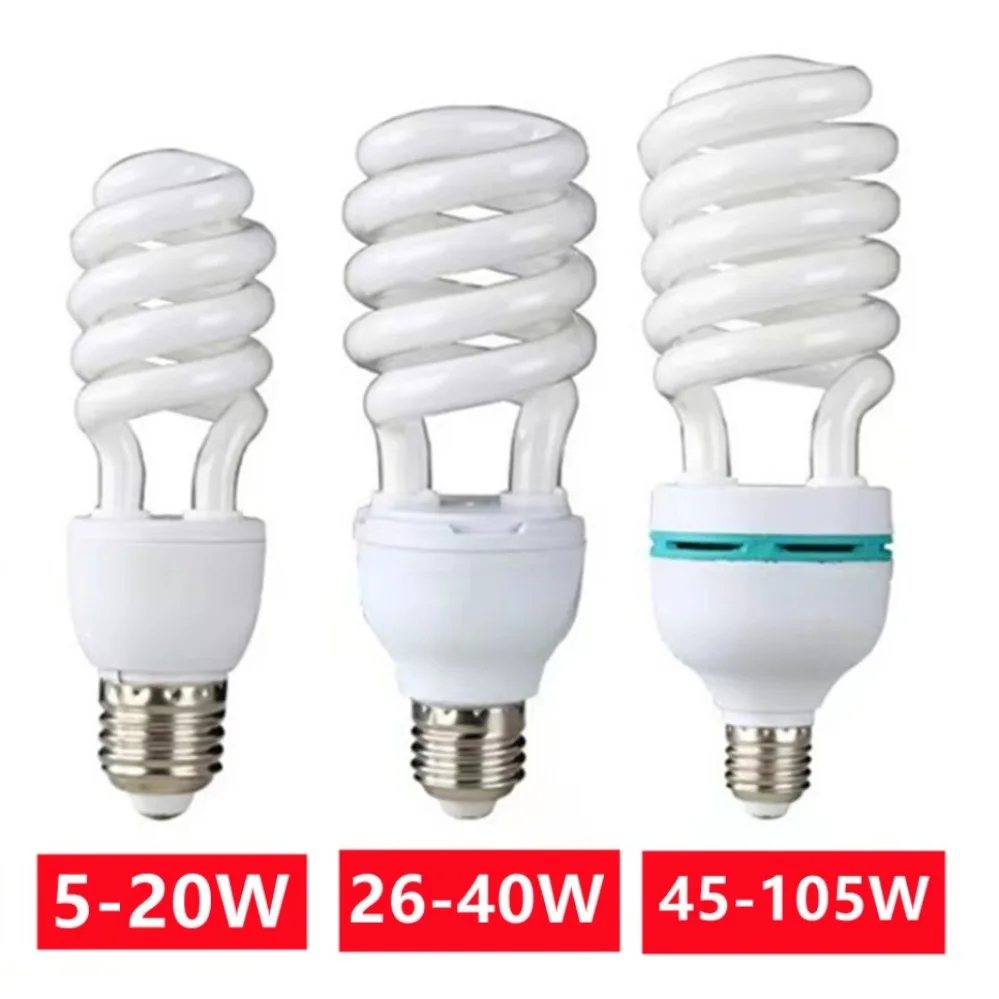 Spiral Light Bulb Energy-saving Lamps Tubes E27 5-45W Retro Decor Lamps Bright Bulbs AC220V LED Lamp Home Decoration Lamp