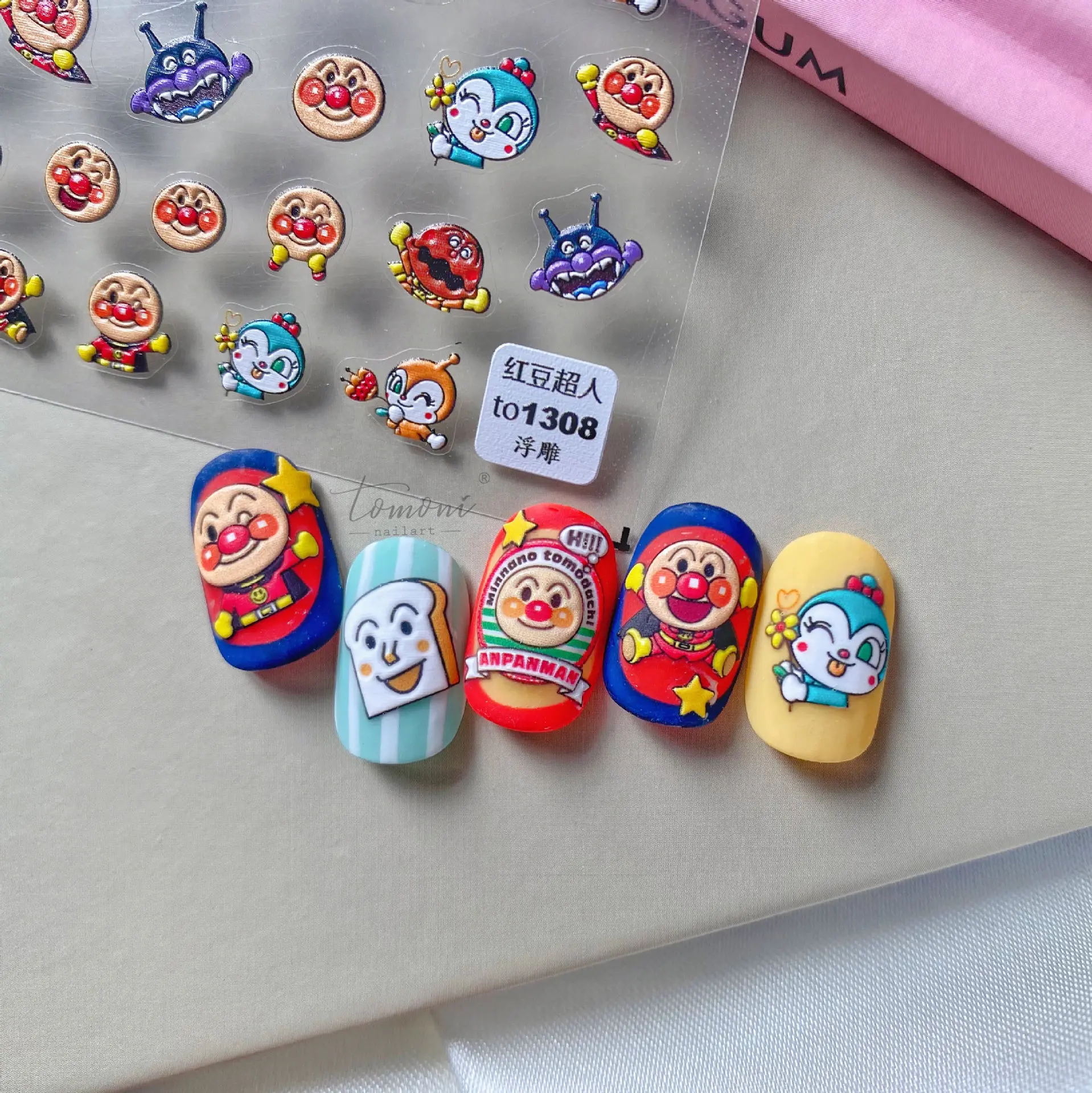 

5D Lovely Bread Soft Embossed Reliefs Self Adhesive Nail Art Decoration Stickers Girl Cute 3D Nail Decals Wholesale Dropshipping