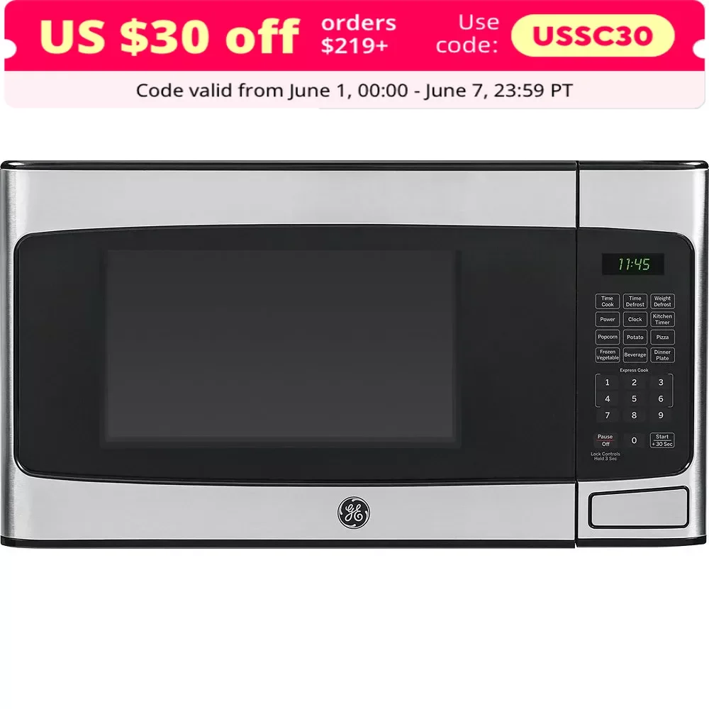 Microwave, 1.1 cu. ft. capacity,easy cooking controls,Weight and time defrost,Stainless Steel Turntable Microwave