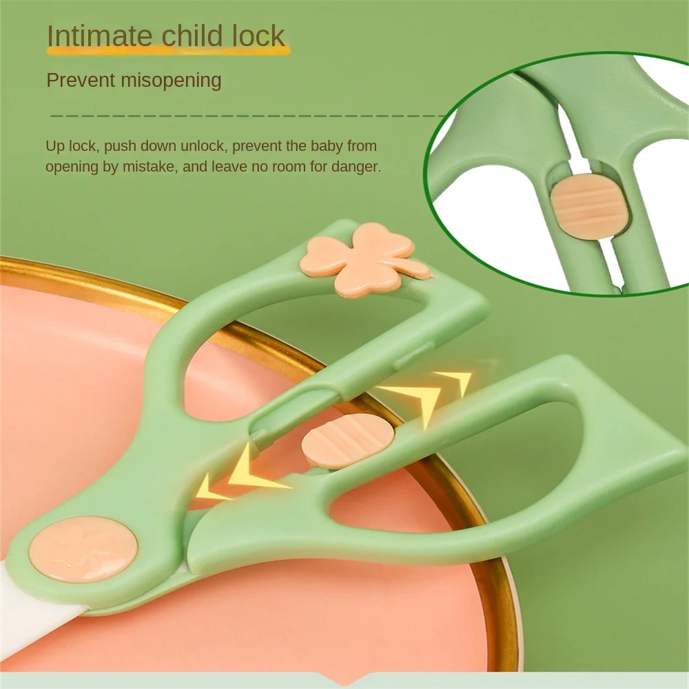 Baby Food Scissors Ceramic Scissors Portable Infant Feeding Aid