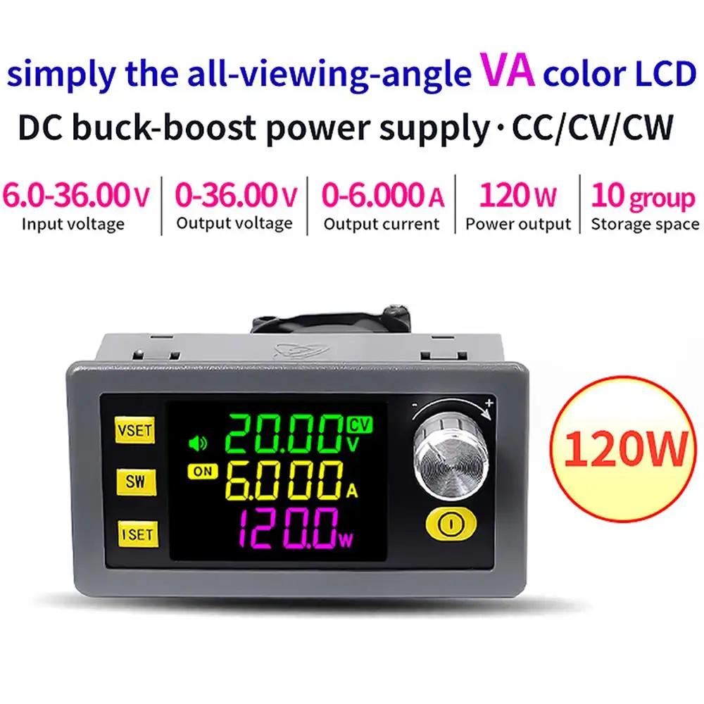 SK120 CNC 벅 부스트 컨버터 120W DC 조정 가능한 규제 실험실 전원 공..