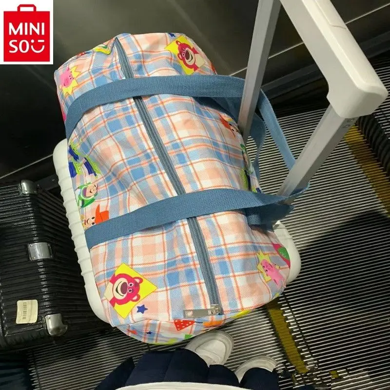 MINISO Disney Three Eyes Bashudi Waterproof Travel Bag Women's Fashion Handheld Sports Large Capacity Storage Bag