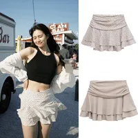 ETJ 2025  women's summer new sexy fashion hot girl style flouncy stacked decoration mid-waist short skirt pants - Image 2