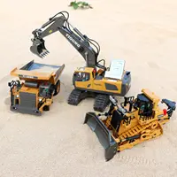 DWI  11-Channel Remote Control Alloy Excavator Engineering Vehicle Toy Suitable As A Variety Of Holiday Gifts For Children 1
