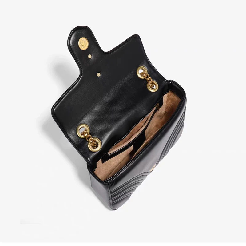 Women's Bag 2024 New Niche Design High-end Texture Chain Water Ripple Love One-shoulder Diagonal Small Square Bag