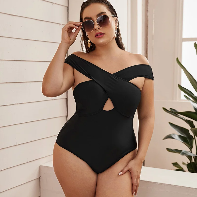 Plus Size XL-4XL Bathing Suit for Women One Piece Bikini Set Large Swimsuit Women Sexy Swimwear for Fat Ladies Swimming Suits