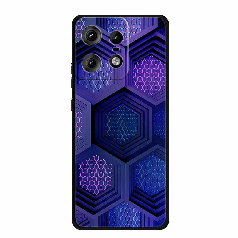 Charming Cat Design Soft TPU Silicone Phone Case - Painted Back Cover for Motorola Moto Edge 50 Pro 5G 2024
