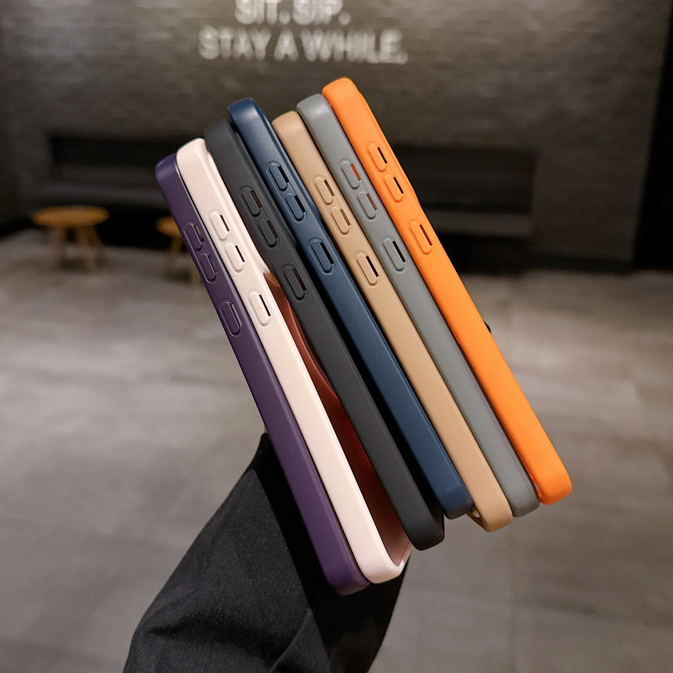 Translucent Magnetic Phone Case with Frosted Shockproof Hard Cover and Soft Frame