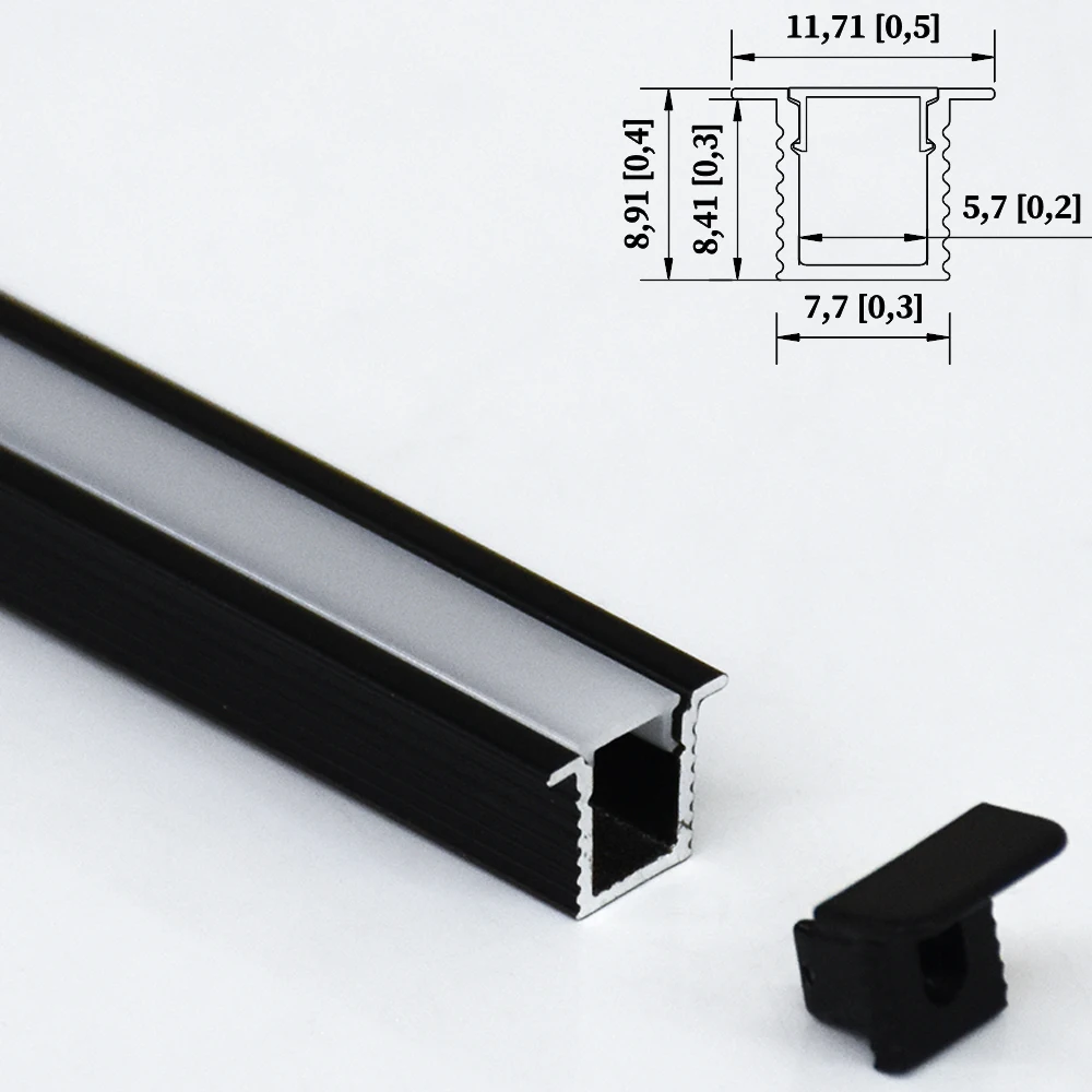 

8*9mm (1pcs) 1m Aluminium LED Strip Profile and Aluminum Profile LED Strip Light for Wardrobe Wine Cabinet Bookcase