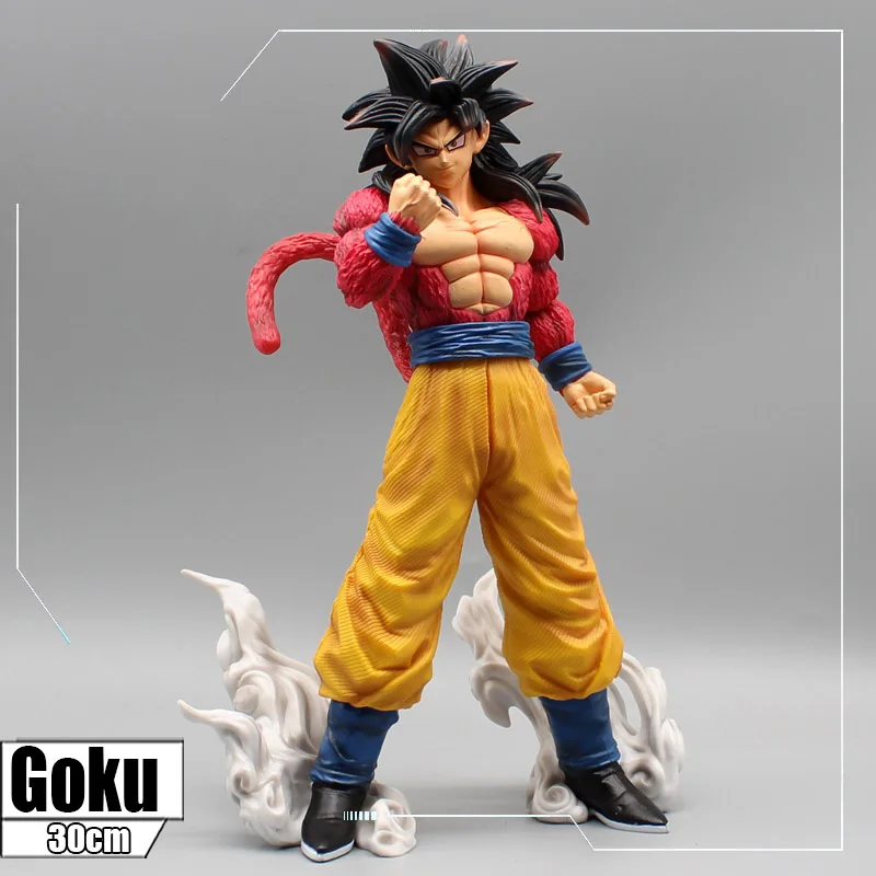 

instock 30CM Dragon Ball Z Son Goku Super Saiyan 4 Figurine SSJ4 Goku PVC Action Figure Collection Model Toy for Children Gifts
