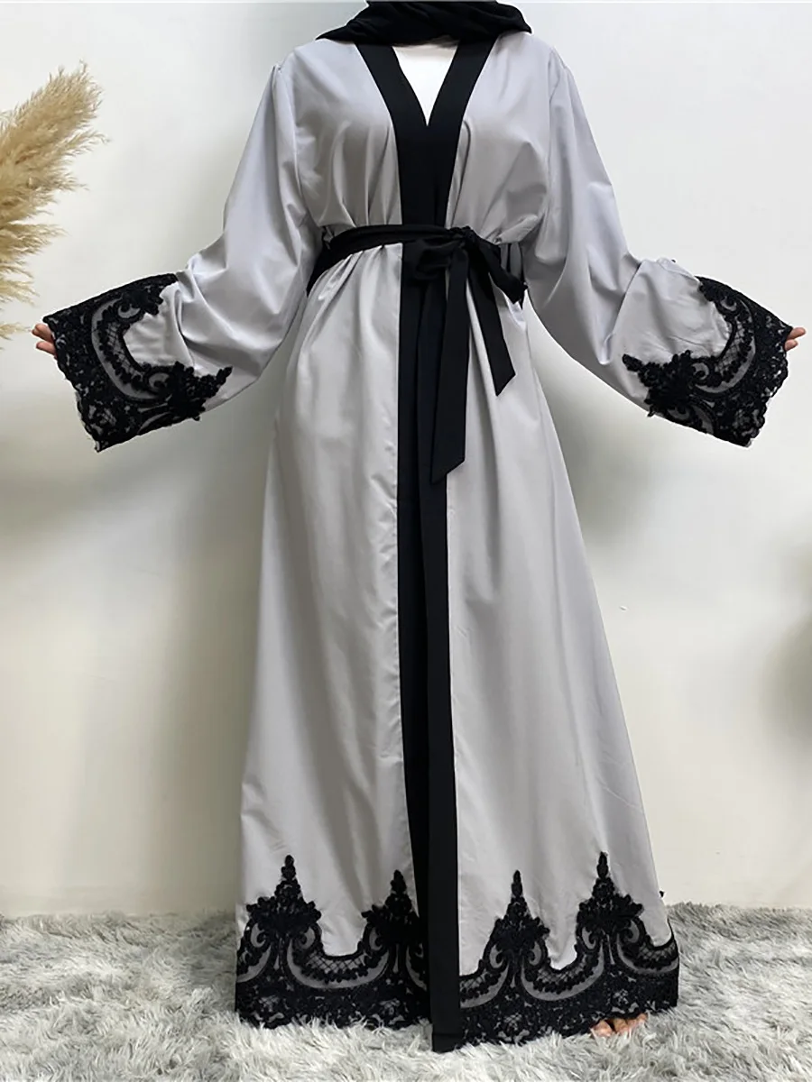 36/5000 Moderate Abaya Ramadan abaya for women Muslim Turkish Arab abaya Islamic Clothing for Muslim women Kimono abaya - Image 4