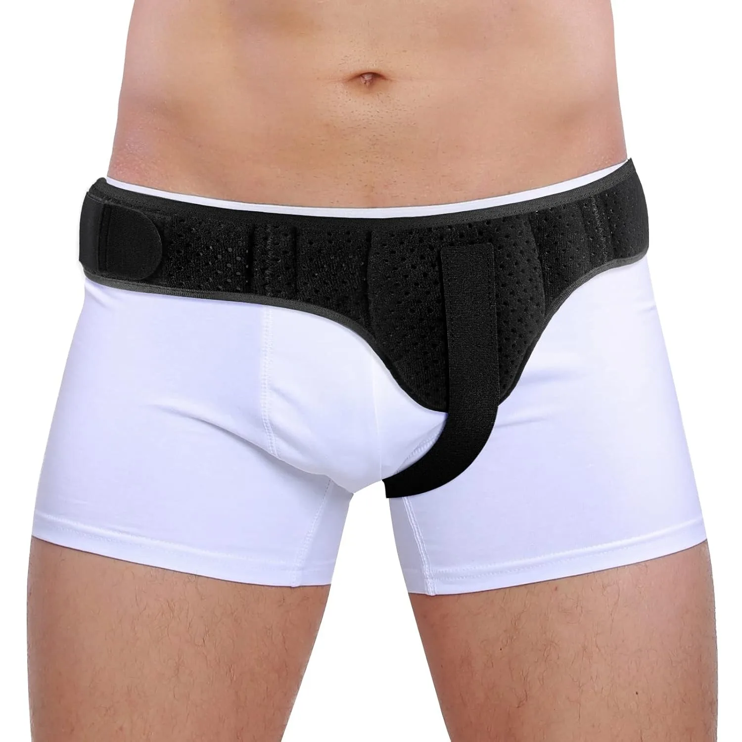Groin Protector Hernia Belt for Men & Women Left/Right Side Inguinal Hernia Support Removable Compression Pads