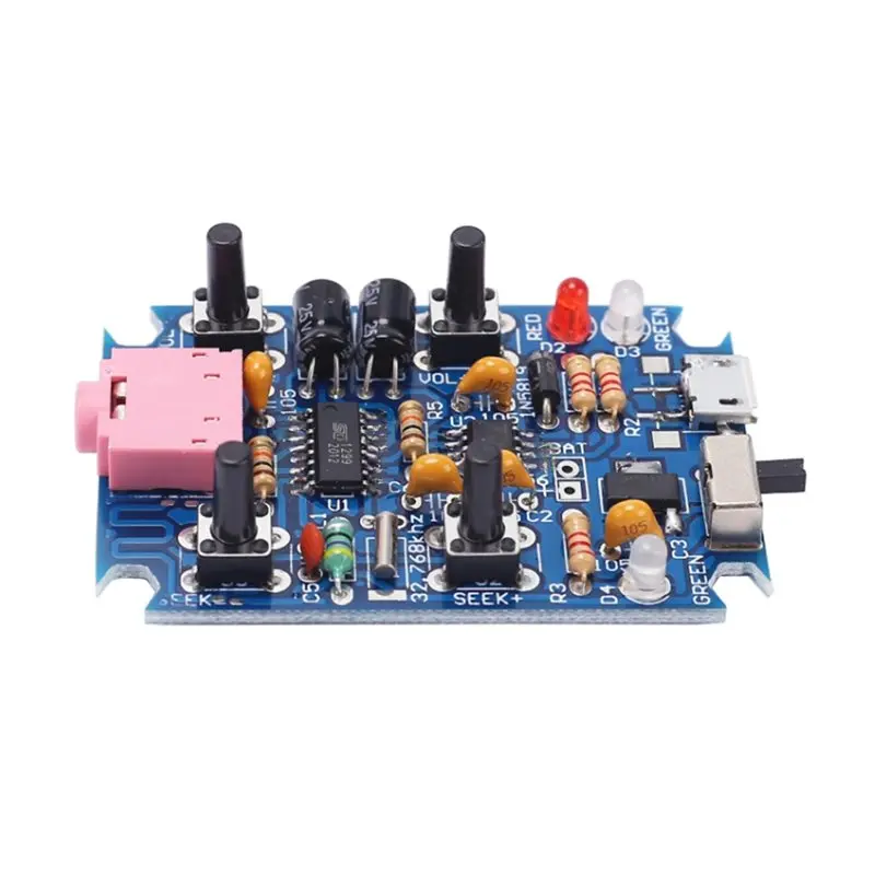 A92Z 무선 스테레오 FM 라디오 수신기 모듈 76Mhz-108Mhz DC 1.8V-3.6V PCB DIY 전자 키트 라디오 제작 키트