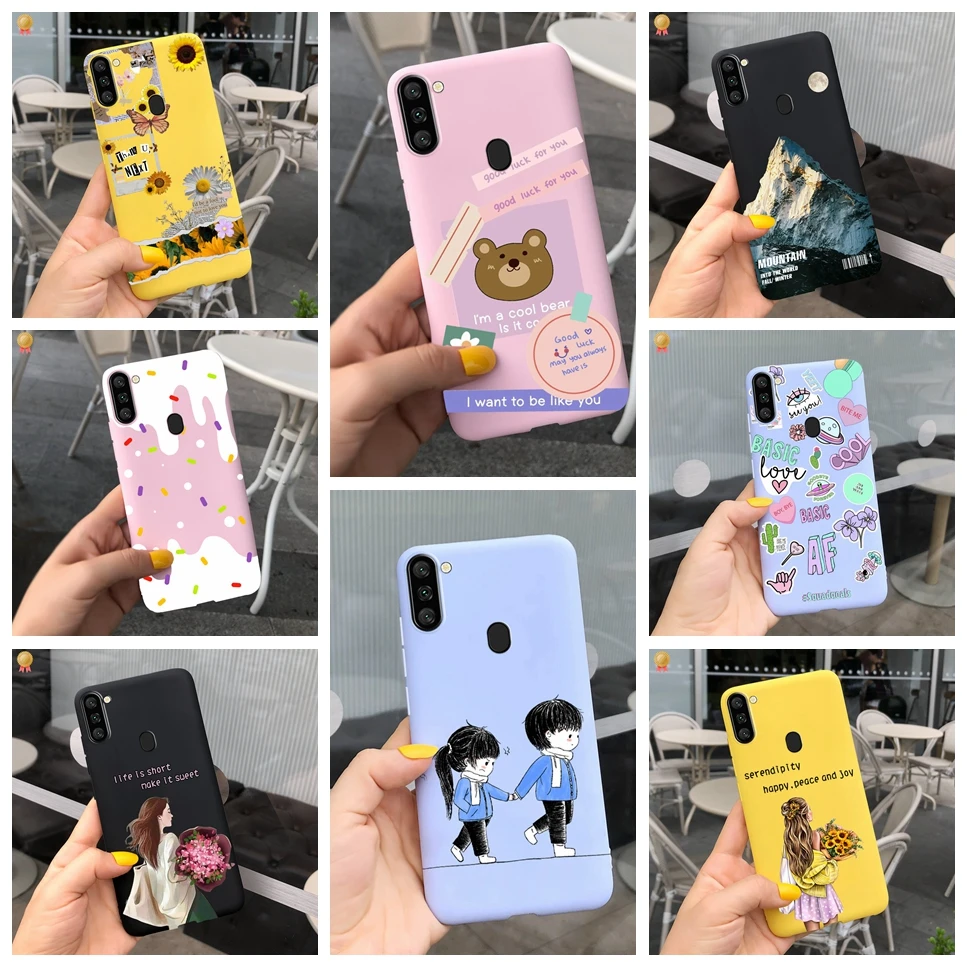 Custodia Per Samsung Galaxy A11 M11 Cover Posteriore In Silicone Morbido Antiurto Tinta Unita Per Samsung A 11 M 11 11A 11 M Funda Custodie