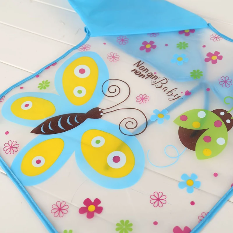 0-3 Years Baby EVA Waterproof Anti-dirty Bib Long Sleeve Strap Coat Dirt Proof Soft Feeding Bib Cute Cartoon Pattern Burp Cloths 5