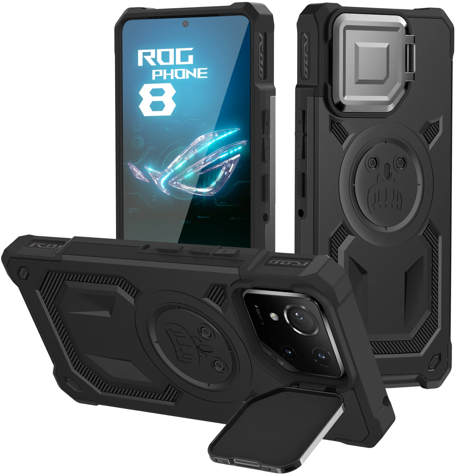 Armor Anti-Drop Protective Phone Case with Lens Protection and Bracket Attachment
