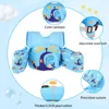 Non-inflatable Double Shoulder Baby Swimming Safely Ployster Sliding Switch Button Swim Equipment Arm Float Kids Life Vest Water 6