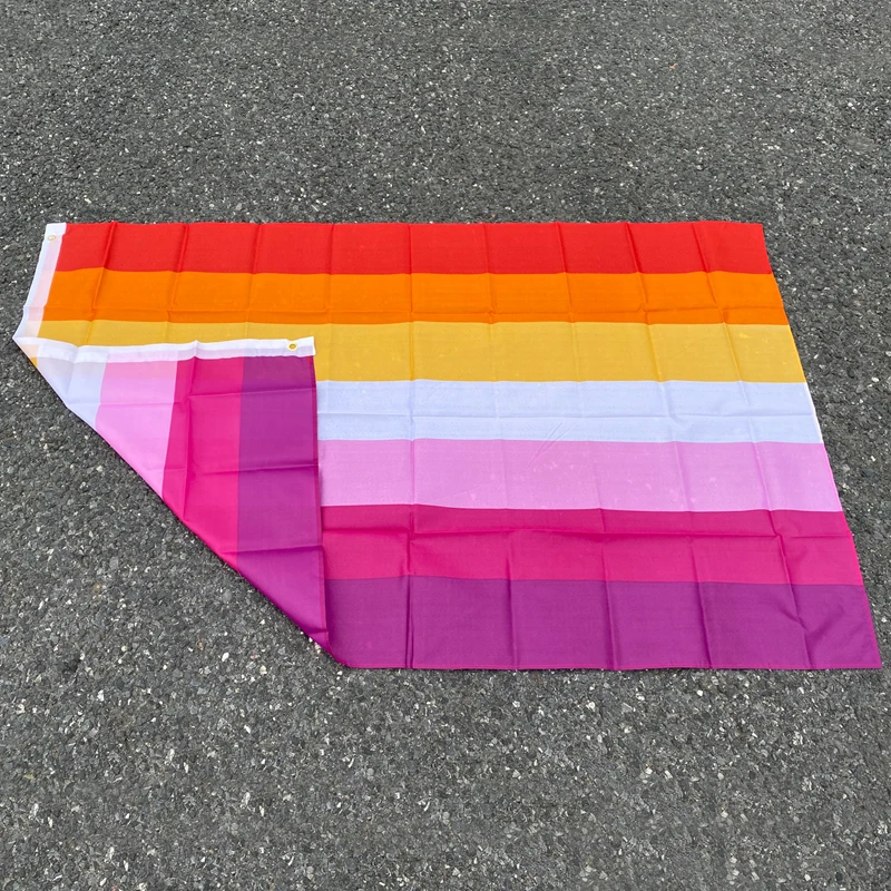 Aerlxemrbrae  Rainbow Flag 150X90CM  Gay Flag  Rainbow Things Sunset Lesbian Pride Flags — view 2