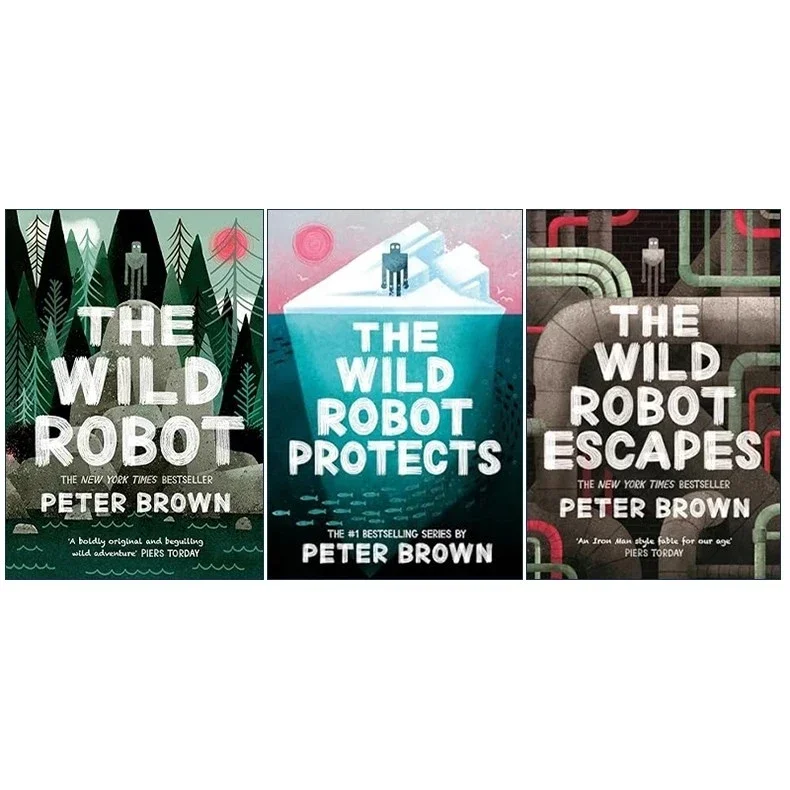 3 libriIl robot selvaggio di Peter Brown Libro in brossura in inglese - immagine 6