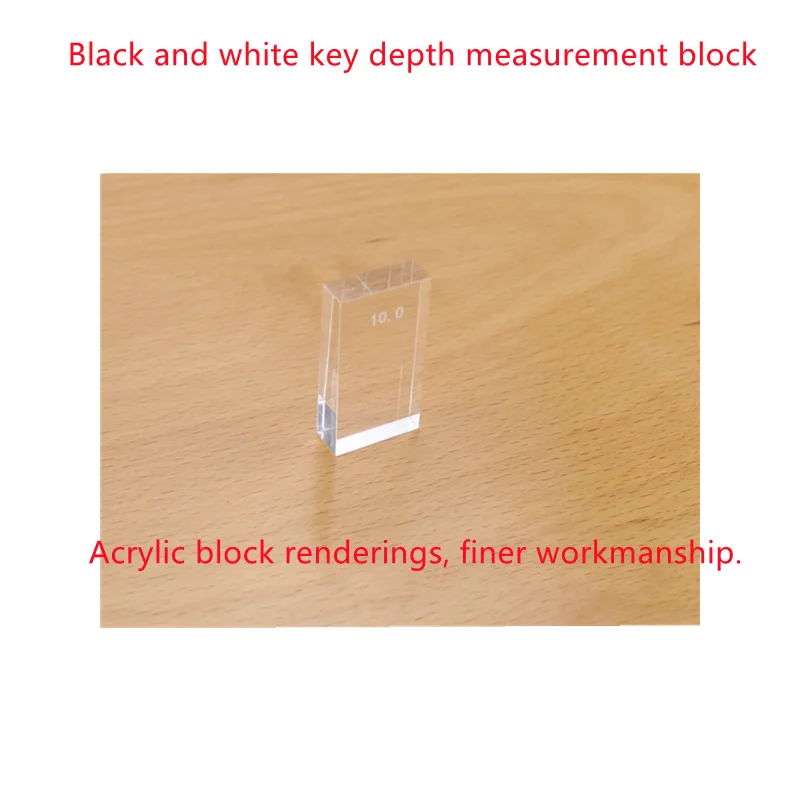 Professional-Level Tuning Master Dedicated Piano Measurement Tool, Black and White Key Depth Measurement Block