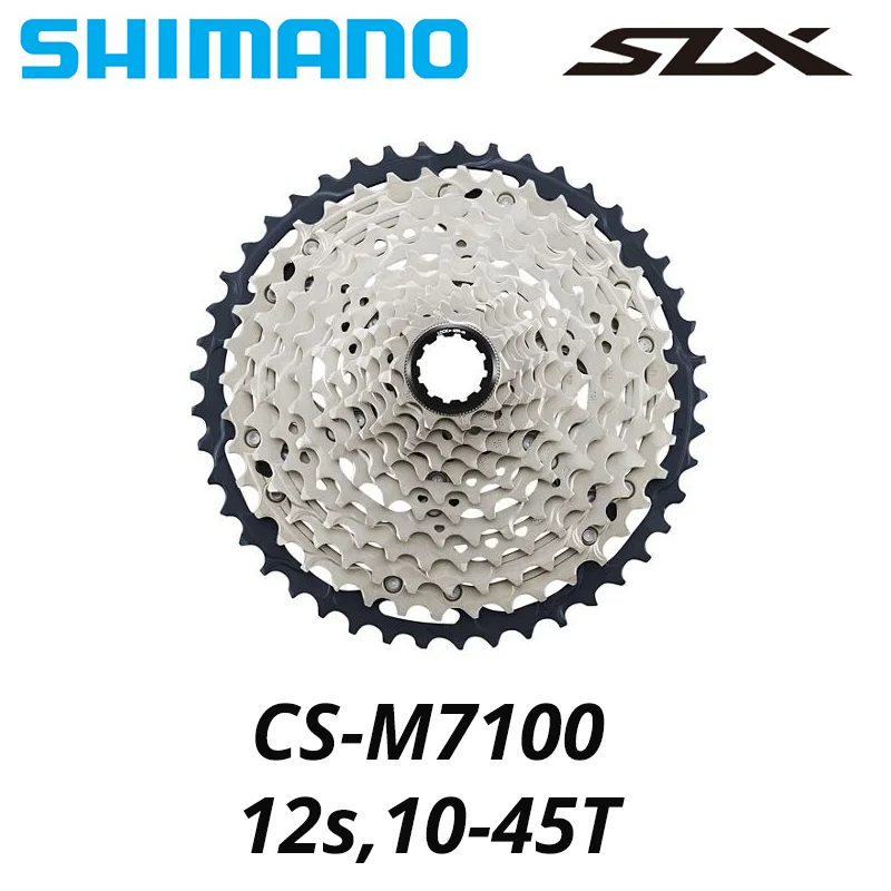 Bicycle Cassette Bicycle Sprocket Gear Bicycle Parts Bike Sprocket Bike Freewheel SHIMANO Deore SLX M7100 12 Speed Mountain Bike Flywheel 12V Variable Flying 12S 10-51T HG-M7100 Micro Spline Cassette