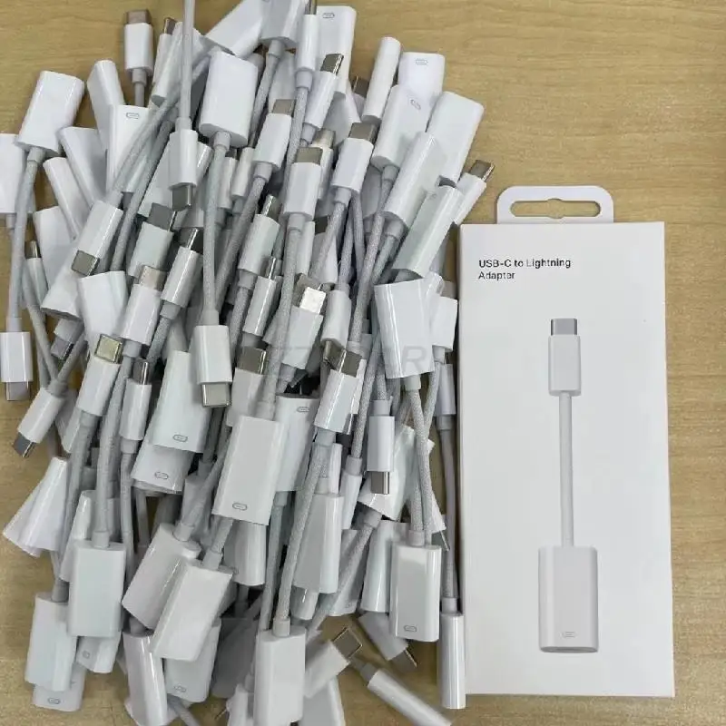 USB C to Lightning Female Adapter iPhone 16 15 iPad Pro/Air MacBook Lightning Female to Type C Male Cable Converter