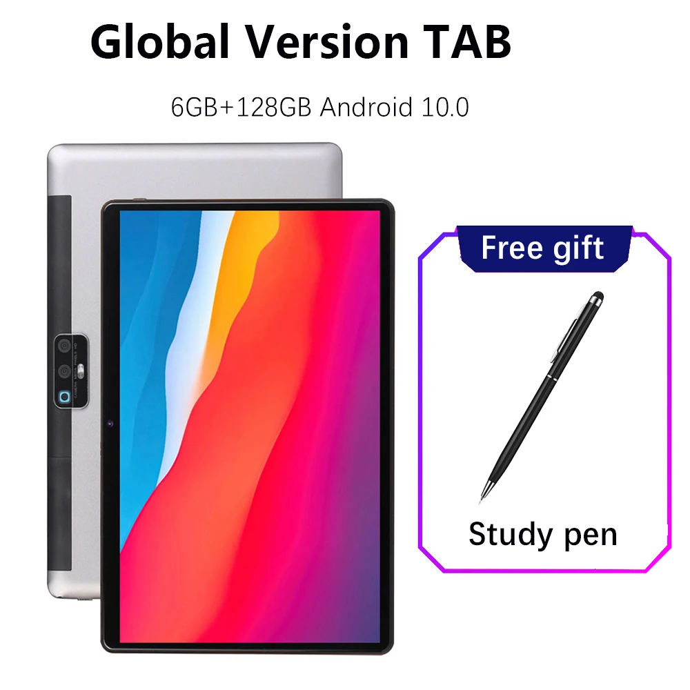 Global Version Tab Pad 10.1 inch 6GB RAM 128GB ROM Android 10.0 Tablets WIFI/4G LTE With Dual SIM Card Slot Original 6000mAh global version p80 pad pro 8 inch tablet android 10 0 with 6gb ram 128gb rom tablete dual sim gps google play type c brand new