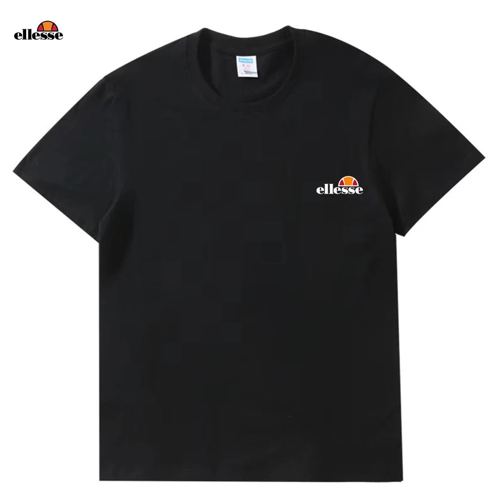 100% 순면 남성용 반팔 캐주얼 라운드넥 티셔츠, 멀티 컬러 프린트 탑, 편안하고 통기성, 여름 신상 