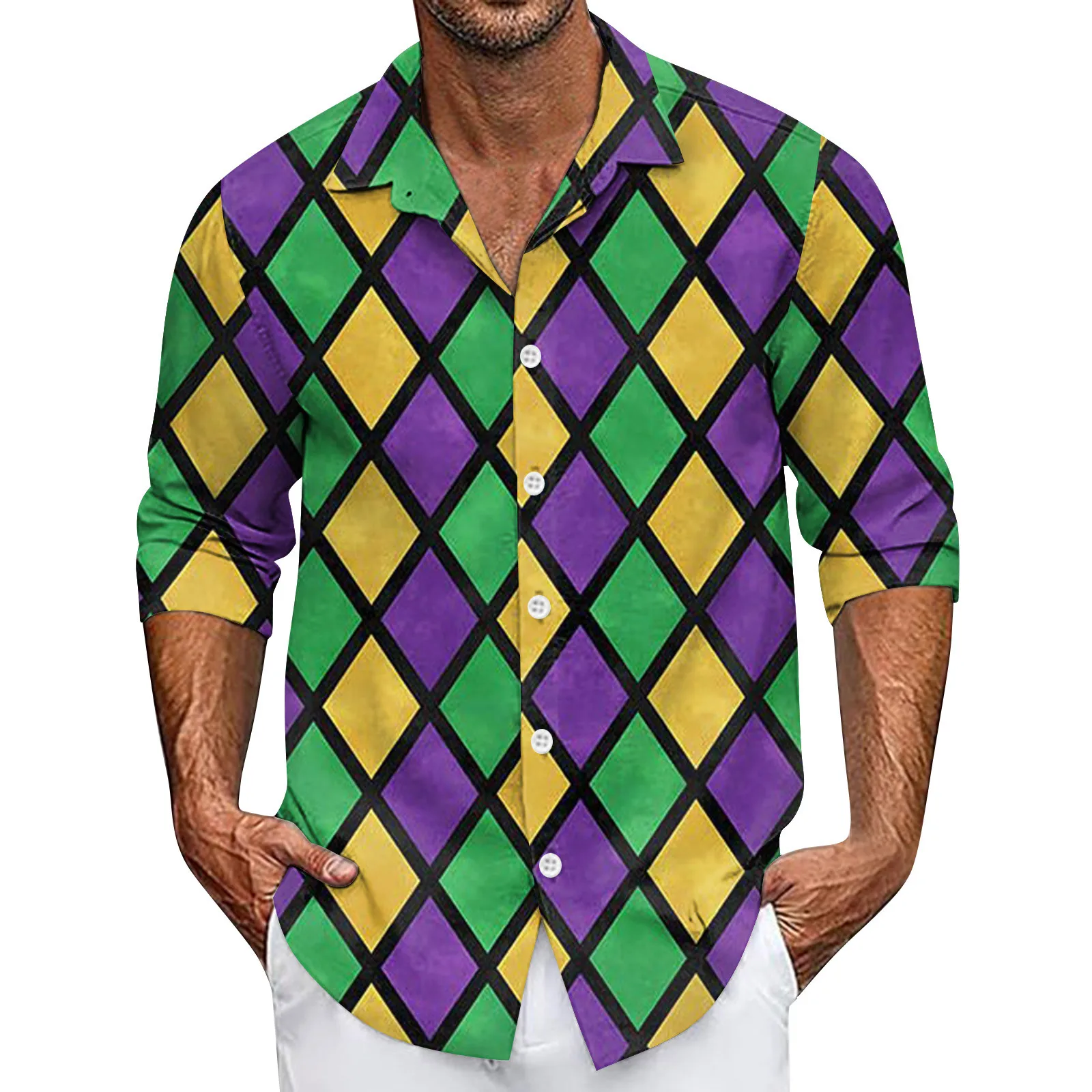 

Men'S Summer New Loose Print Long Sleeve Shirt Cardigan Beach Shirt Korean Reviews Many Clothes Camisas De Hombre 한국인 리뷰 많은 옷