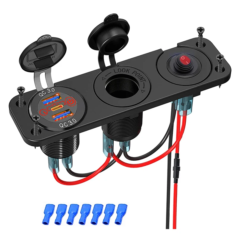 PD Ÿ C    г, ˷̴ QC3.0  USB     ܼƮ, ؾ Ʈ ̿, 12V, 24V